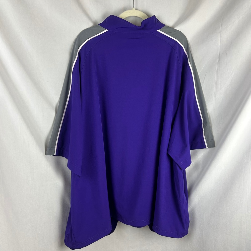 Augusta Purple Gray 1/4‎ Zip Golf Pullover Windshirt Short Sleeve Adult 4XL - Picture 7 of 10